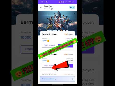 ff tournament app free entry 🤑 | best ff tournament app 2024-2025 #freefire #freefiretournamentapp
