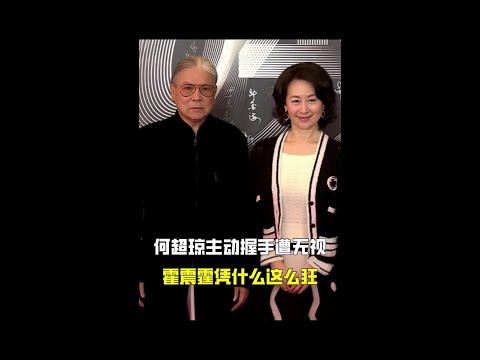 何超琼主动与霍震霆握手却遭对方无视，他凭什么这么狂？ #何超琼 #霍震霆