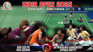 Semi Finals | India Open 2025 | Rankireddy/Shetty (Ind) Vs Goh Sze Fei/Nur Izzudin (Mas)