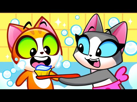 Brush Your Teeth 🦷 Good Habits 🪥 + More Educational Cartoons for Kids and Toddlers 😻 Purr-Purr