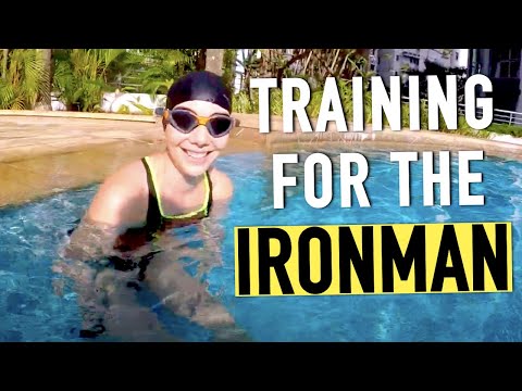 Swimming girl learn to Swim for IRONMAN - Nice pool!