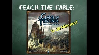 How to play A Game of Thrones: The Board Game (Second Edition) in 20 minutes