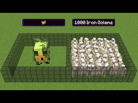 🥔 vs 1000 iron golems (minecraft april fools 2024)