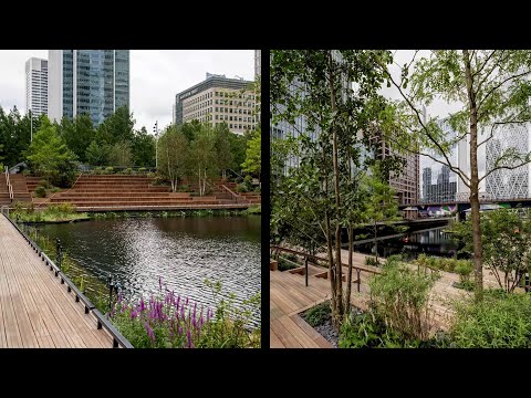 Urban Greening: Canary Wharf. Docklands, London.