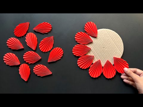 Beautiful paper flower wall hanging | paper flowers  | sidra art and craft