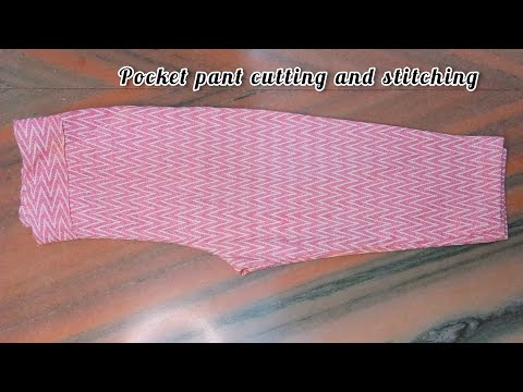 4 years old baby girl pocket pant cutting and stitching| baby pant /pocket pant|