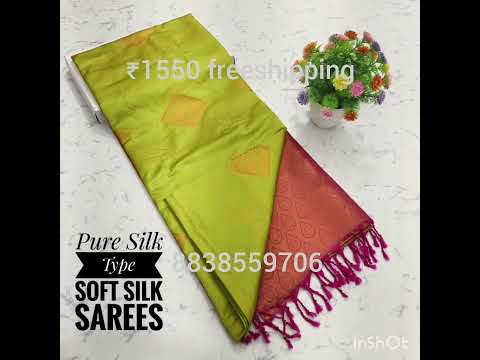 Pure pattu type soft silk#softsilk #softsilksarees #sillycats #silkmaterial #silksaree