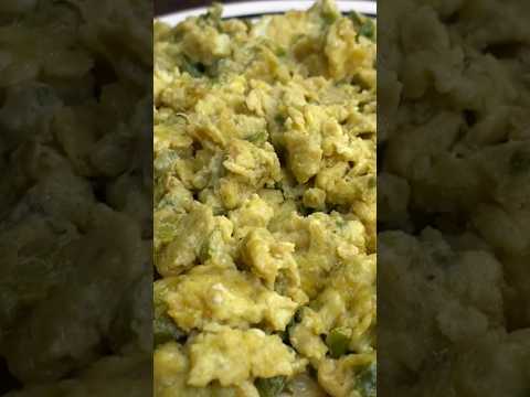 How To Cook Green Onions And Scrambled  Eggs