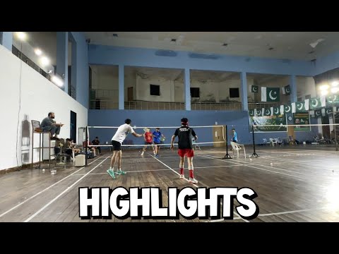 Badminton Highlights Aqib Shaka & Shazaib vs Tanveer & Faiz nice camera angle pakistan badminton