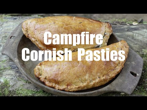 Campfire Cooking - Cornish Pasties Baked in a Reflector Oven.