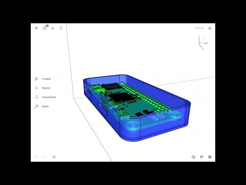 demo creation d'un boitier pi zero avec shapr3D