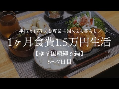 【夫手取り15万で専業主婦したいので】1ヶ月食費1.5万円生活その3【ゆる国産縛り編/低収入家庭vlog】