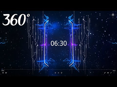 Countdown Timer ( v 685 ) 6 min 30 sec 360° VR + sound 4k