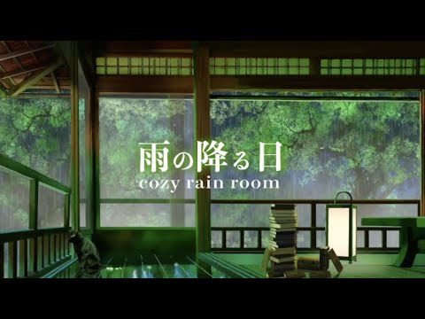 [ASMR / Ambience] A cozy room with rain. / Japanese room. A man who rains.