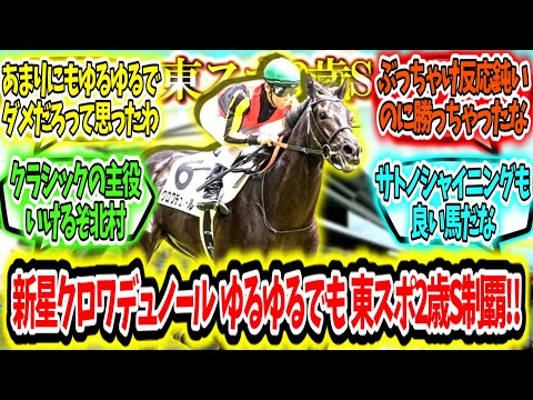 『期待の新星クロワデュノール ゆるゆるでも東スポ2歳S制覇‼』に対するみんなの反応【競馬の反応集】