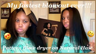 My fastest blowout ever!! using Pattern Blow Dryer on Natural Hair