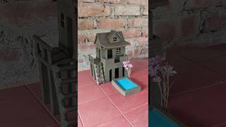 Beautiful miniature clay house making 🏠 ll #clayhouse #mudhouse #craft