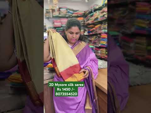 #wholesale #silk #sale 2D semi Mysore silk saree Rs.1450/- free shipping 8073554520