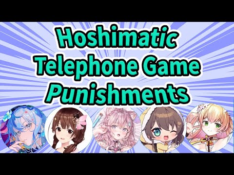 Hoshimatic Telephone Game Team A Punishments (All Members sans Aki)[Suisei/Sora/Koyori/Matsuri/Nene]