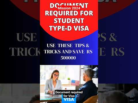 Visa document for Italy| student types D #visa #shorts #indiashorts #short #2024 #studyinitaly #new