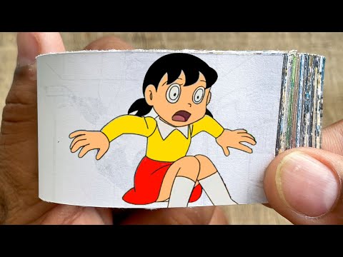 Doraemon Cartoon Flipbook #222 | Nobita Scares Shizuka Flip Book | Flip Book Artist 2024