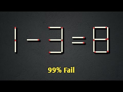 Turn the wrong equation into correct | Matchstick puzzle 1-3=8