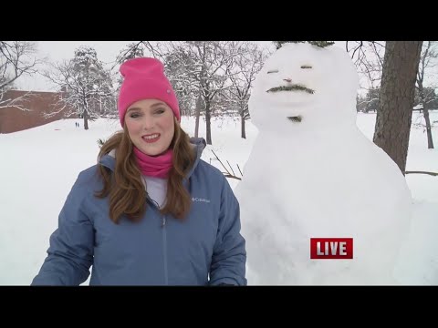 Hillcrest residents build 6-foot tall snowman named after Parks and Recreation character