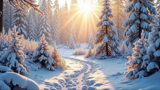 Snowy Winter Morning in January ❄️Beautiful Relaxing Music for Stress Relief ~ Tranquil Winter Piano