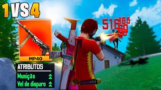 BATI MEU RECORD DE KILS COM A NOVA MP40 ATRIBUTADA SOLO VS SQUAD!! FREE FIRE MOBILE