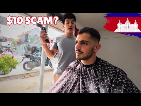 SCAMMED in Cambodia? Haircut in Siem Reap 🇰🇭