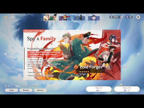 Spy x Family Banner Gacha Wish Fanmade | Genshin Impact