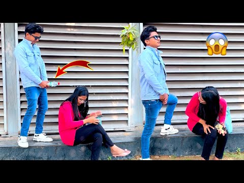 ￼Funny prank 😛 on girl best reaction video ￼Delhi girl || Prankstar Vinod