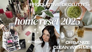 huge apartment reset *clean with me, makeup organise & declutter*