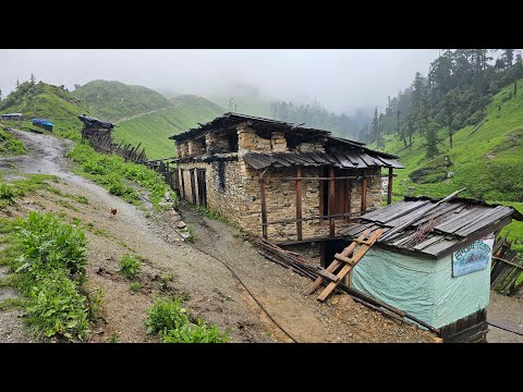 Most Peaceful & Very Relaxing Nepali Mountain Village Life In Nepal | Rainy Season | Rural Nepal