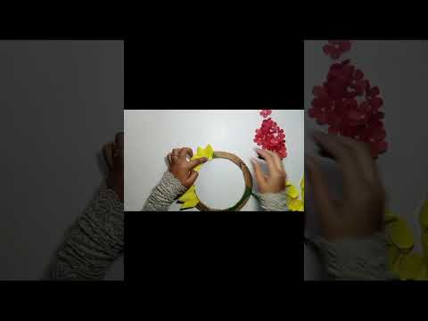 how to make beautiful paper flower# kagojer full banano #  room decor ideas with paper flower #