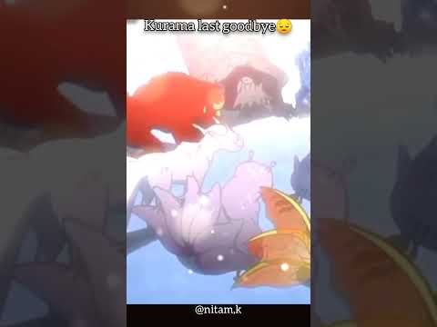 Kurama says goodbye to Naruto #anime #animeedit #edit #naruto #shorts #trending #ninetails