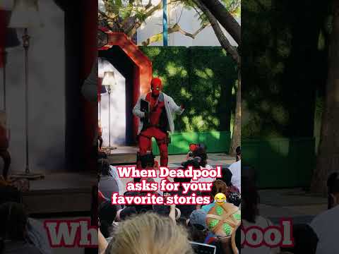 Wait, what’d he say? 😂 #deadpool #disneyland #disneylife