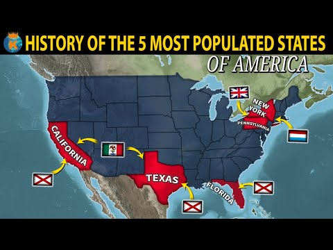 The History of California, Texas, Florida, New York & Pennsylvania - All Parts