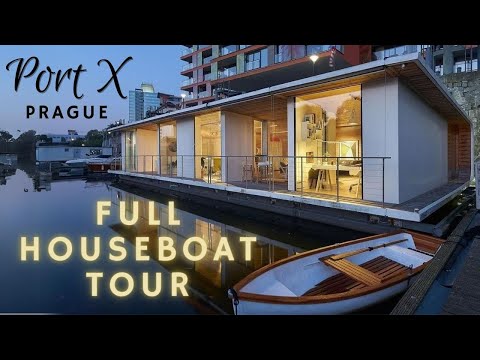 Come Inside this Stunning Tiny House Boat! Port X - Full Tour