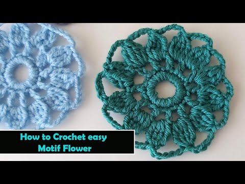 How to Crochet Easy Motif Flower l l Flower Crochet for Beginners in Tamil with English Subtitle