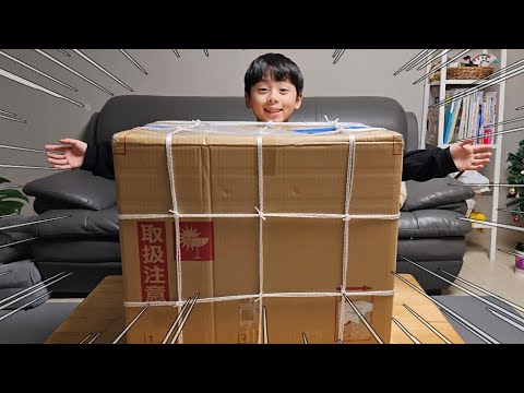 日本から大きい荷物が届きました…！荷物開封【日韓夫婦】