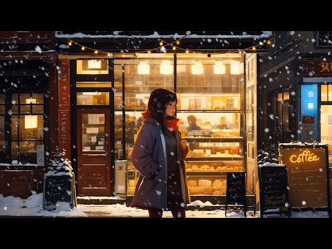 Snowy Night ❄️ Winter Lofi Chill ~ Deep Focus for study/work with [ Lofi Hip Hop - Lofi Music ]