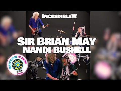 Sir Brian May jams with Nandi Bushell - Behind the Scene - CBBC  - Andy and the Band Series 3