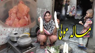 Musala Mooli Aur Dopahar Ki Routine Pakistani Traditional Village Food Vlogs ||By Sama Village Vlogs