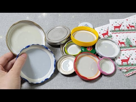 VERY Beautiful ! Christmas decoration idea with Jar lids - Genius recycling crafts - DIY hacks