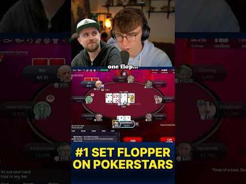 THE #1 SET FLOPPER ON POKERSTARS! 😬😎 #pooer #wcoop #pokerstars