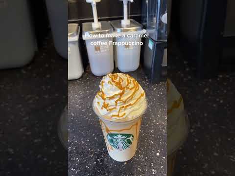 How to make our caramel coffee Frappuccino, one of our most popular cold drinks! #caramelfrappucino