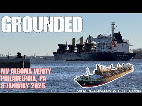 It Is Always Salty In Philadelphia | Salt Carrier MV Algoma Verity Runs Aground | Jan 8, 2025