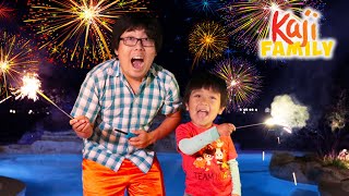 New Year Celebration with Fire Works family fun with Ryan's World!