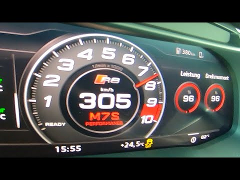 1000HP AUDI R8 V10 PLUS BiTURBO - ACCELERATION 0-300 km/h - Launch Control